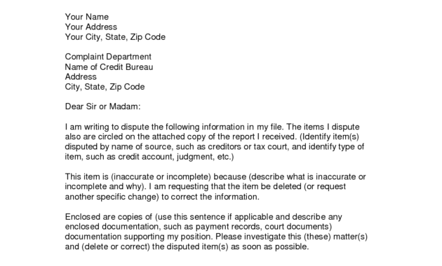Writing Dispute Letter Format | Credit Bureaus, Lettering intended for Credit Report Dispute Letter Template