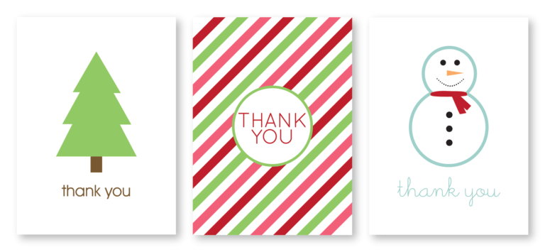 Christmas Thank You Card Templates Free