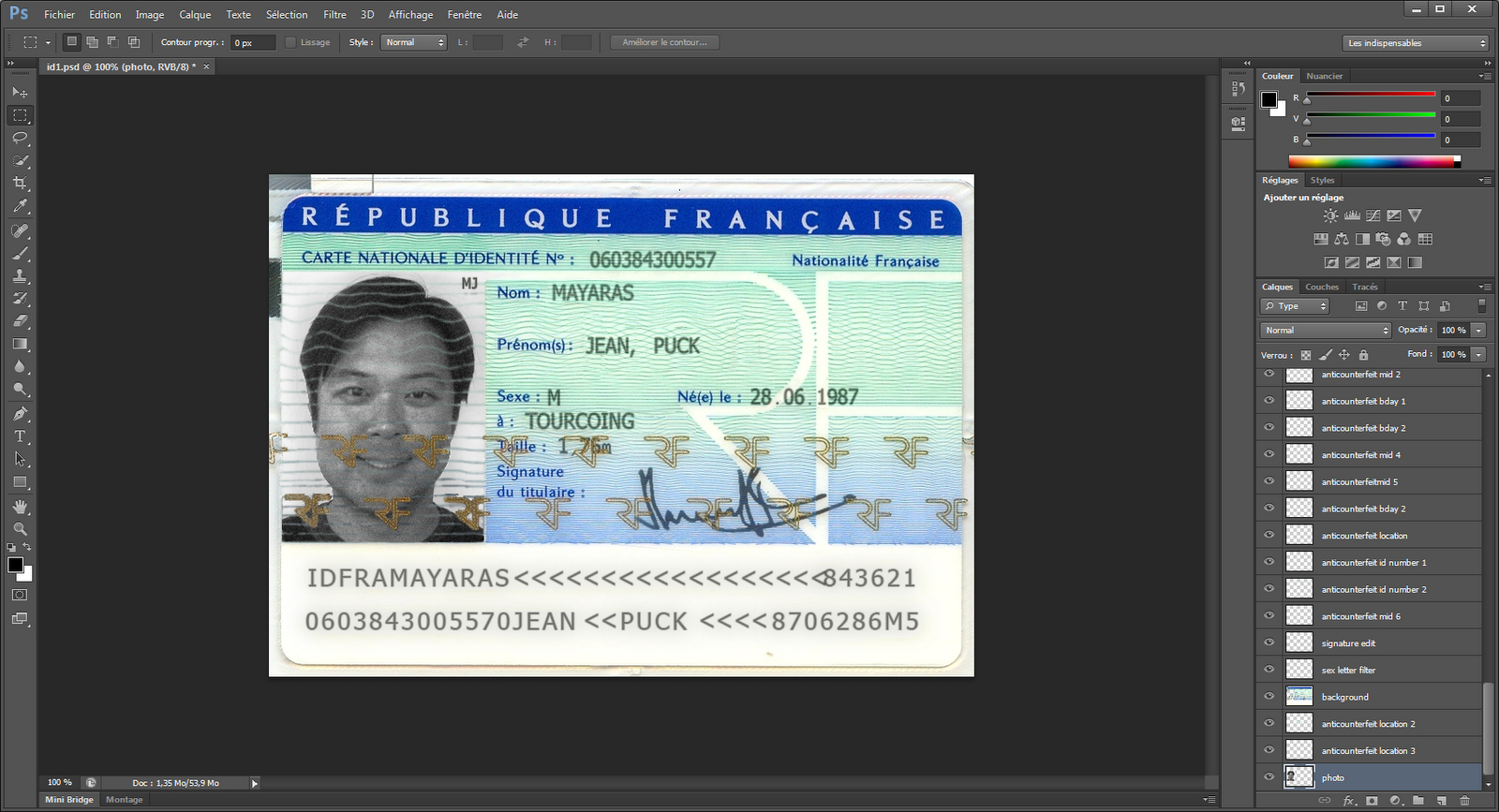 Xylibox: Fake French Administrative Documents Throughout French Id Card Template