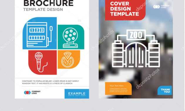Zoo Brochure Flyer Design Template — Stock Vector pertaining to Zoo Brochure Template