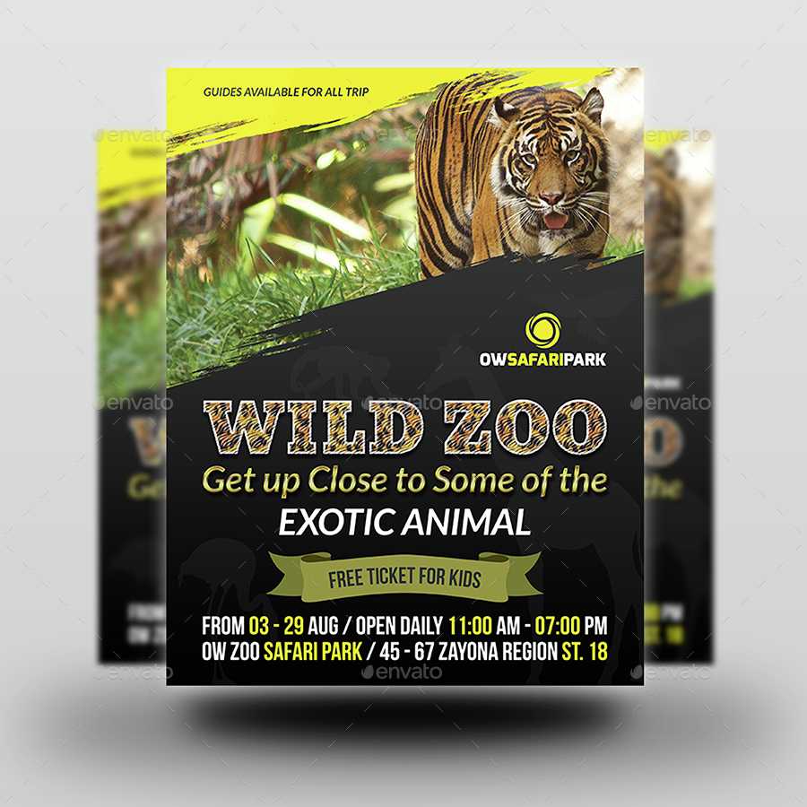 Zoo Flyer Template Intended For Zoo Brochure Template Within Zoo Brochure Template